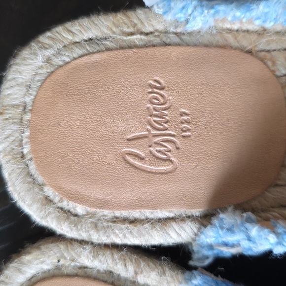 NEW Castaner 1927 Rocio Mule Azulon Blue Espadrille Tassel Slip-On Shoes - Picture 6 of 11